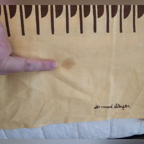 Vintage Mid-Century Harwood Steiger feathers fabric. Stunning! - Picture 6 of 6